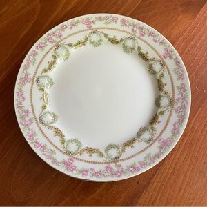 Imperial Crown China Austria - Floral Swag Wreath Gold Trim Salad Display Plate